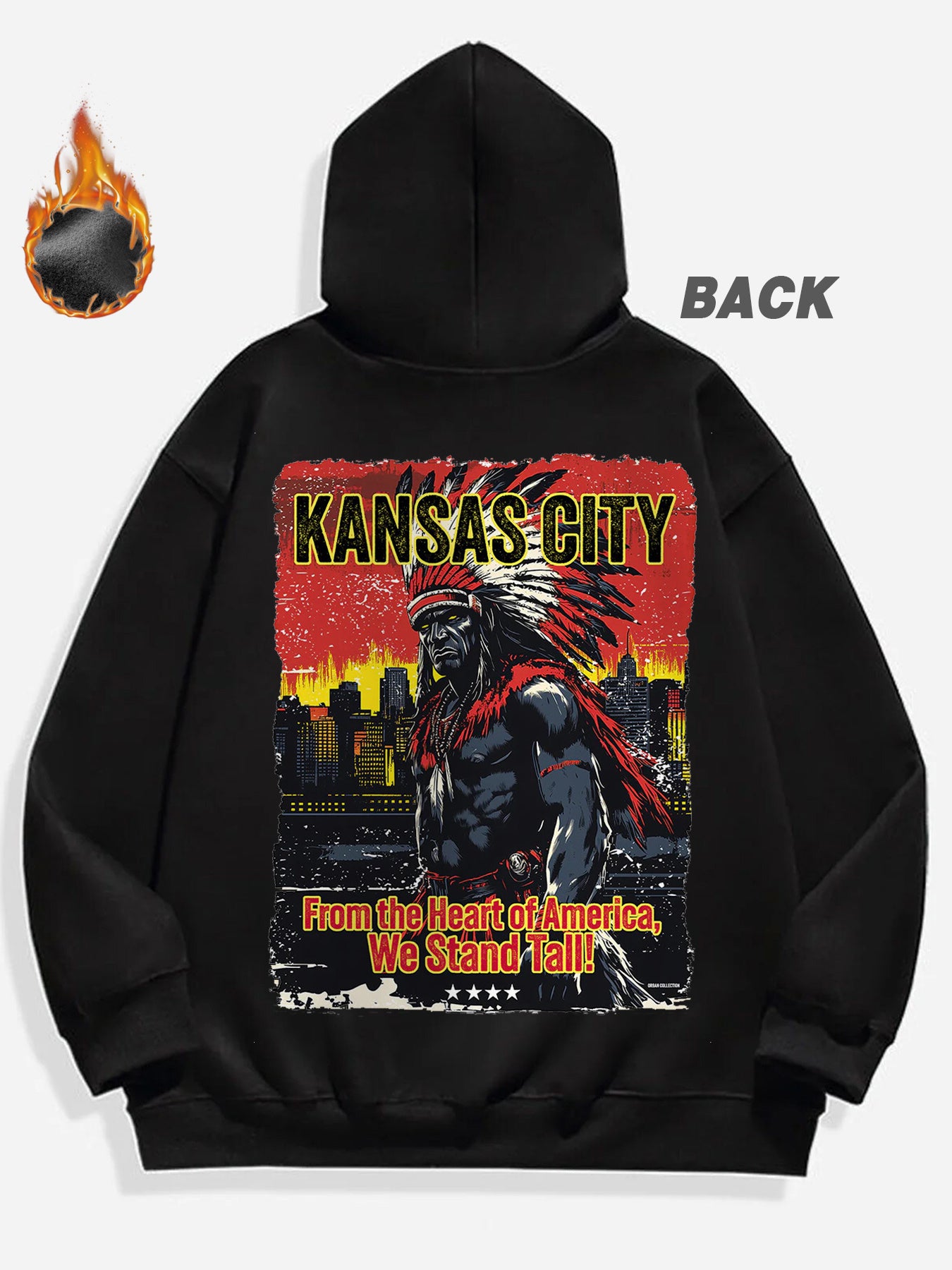 Mens Gifts, Mens Winter Clothes, Sweatshirts for Men, Kansas City Football Game Day Outfit, Design Using The Kansas City Football Logo, This Casual Hoodie Is Perfect for Football Enthusiasts, Offering Thick Warmth Ideal for W