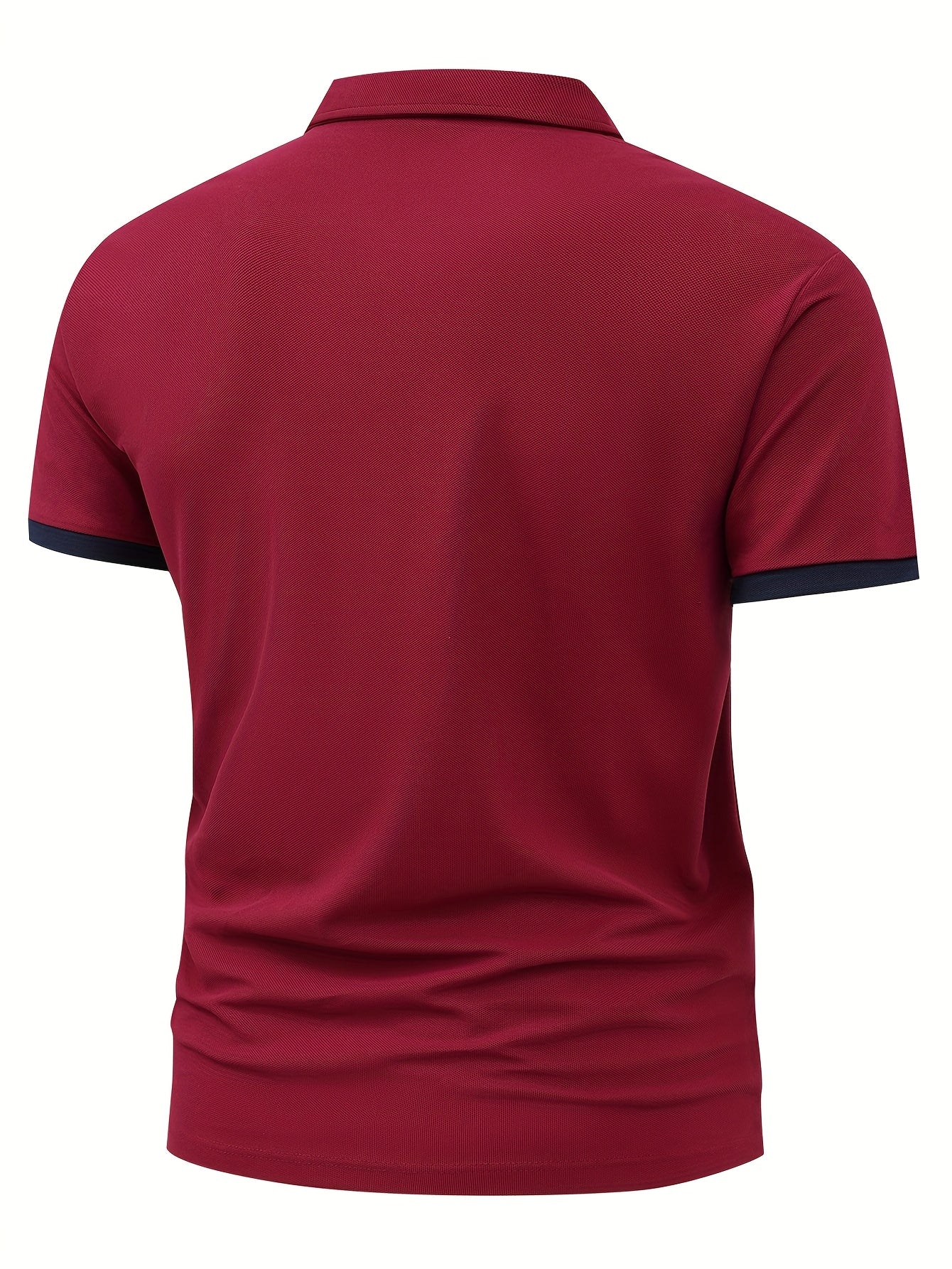 ITALIA Pattern Print, Short Sleeve Golf Shirt Suitable for Business and Leisure Occasions, Men's Clothing, Slim Fit Short Sleeve Golf Shirt as a Gift