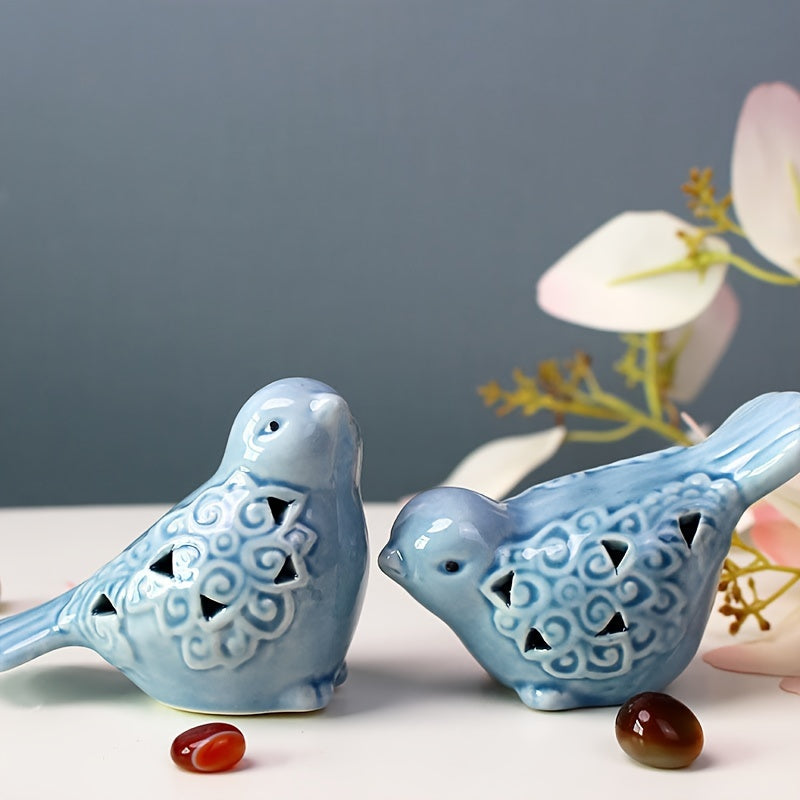 Ceramic Bird and Duck Statues | 2pcs Set | Ceramic | | Home and Office Decor