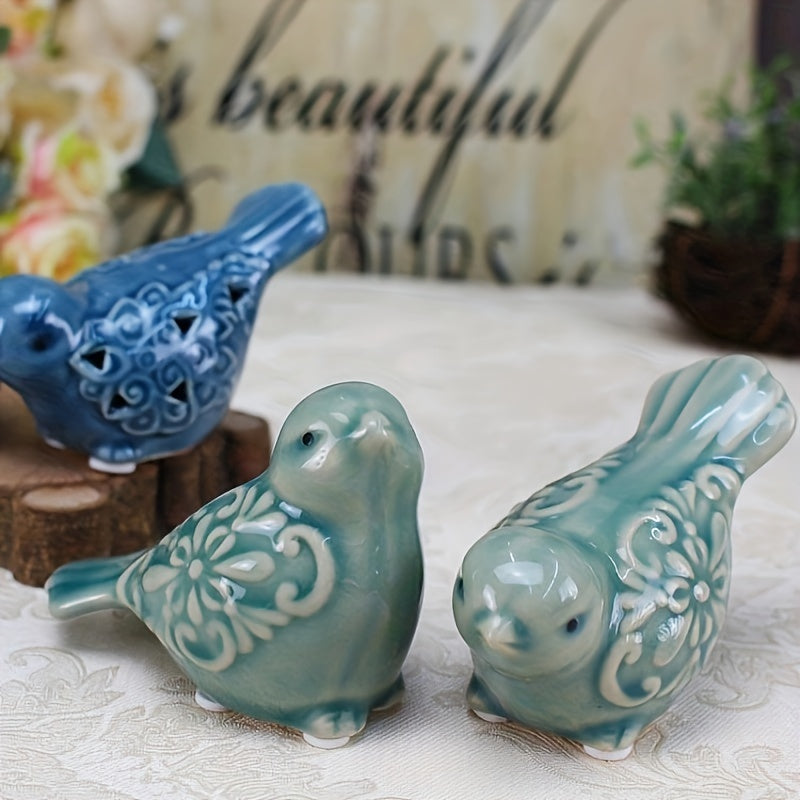 Ceramic Bird and Duck Statues | 2pcs Set | Ceramic | | Home and Office Decor