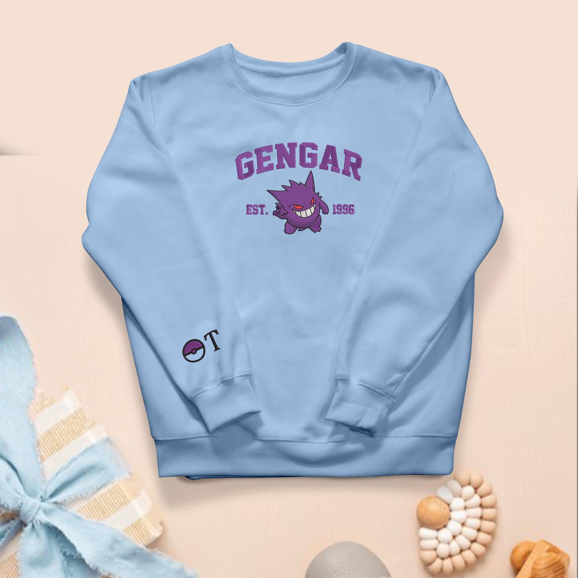 Personalized Ghost Embroidered Sweatshirt Custom Ghost Hoodie Crewneck Sweatshirt Custom Name Shirt Gifts