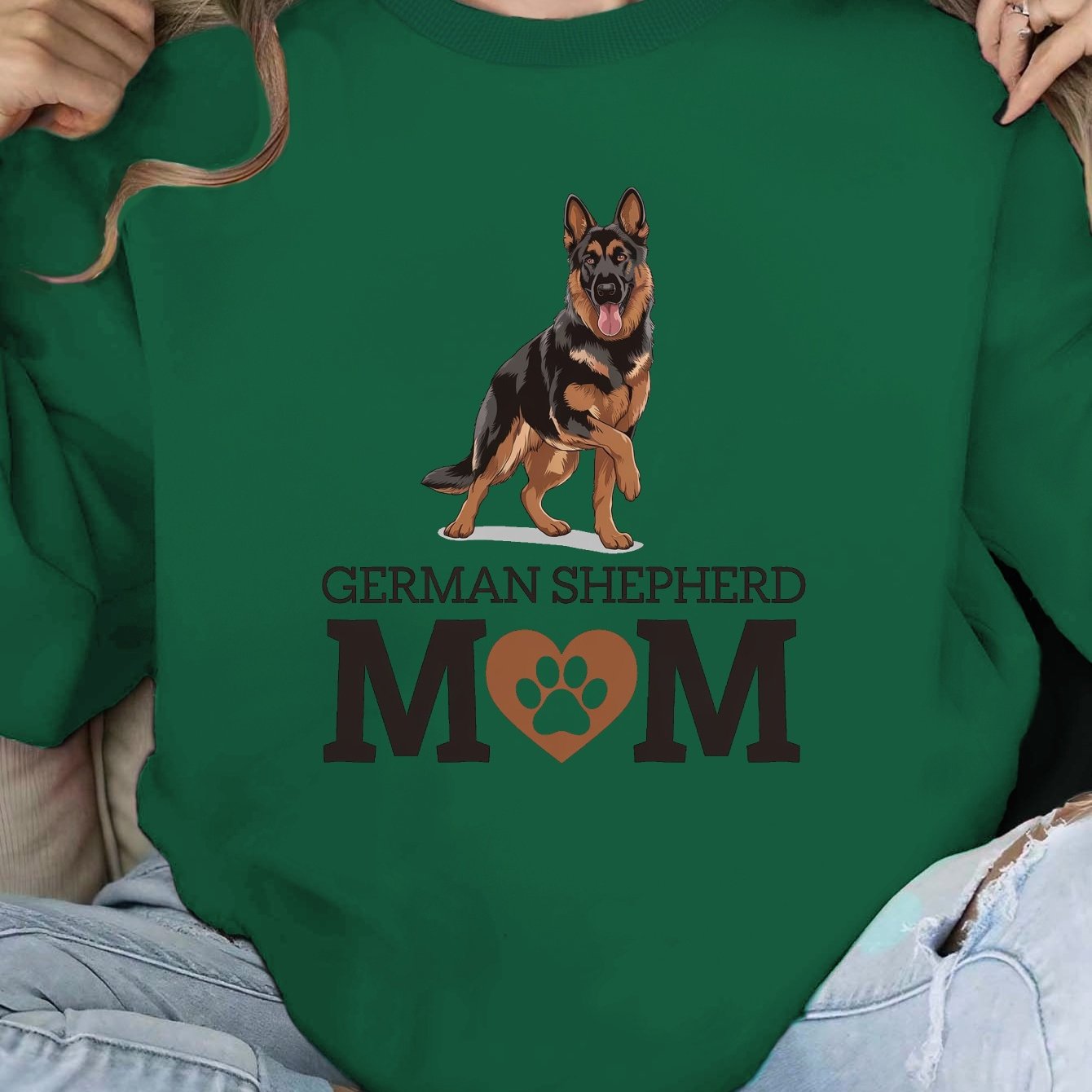 German Shepherd Mom Sweatshirt - Soft, Comfortable, Perfect for Dog Lovers