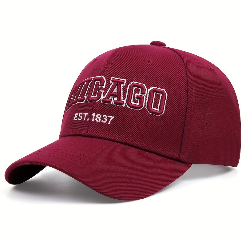 Vintage Washed Distressed Lightweight Chicago Embroidery Baseball Cap - Unisex Sun Hat For Women & Men Dad Hats