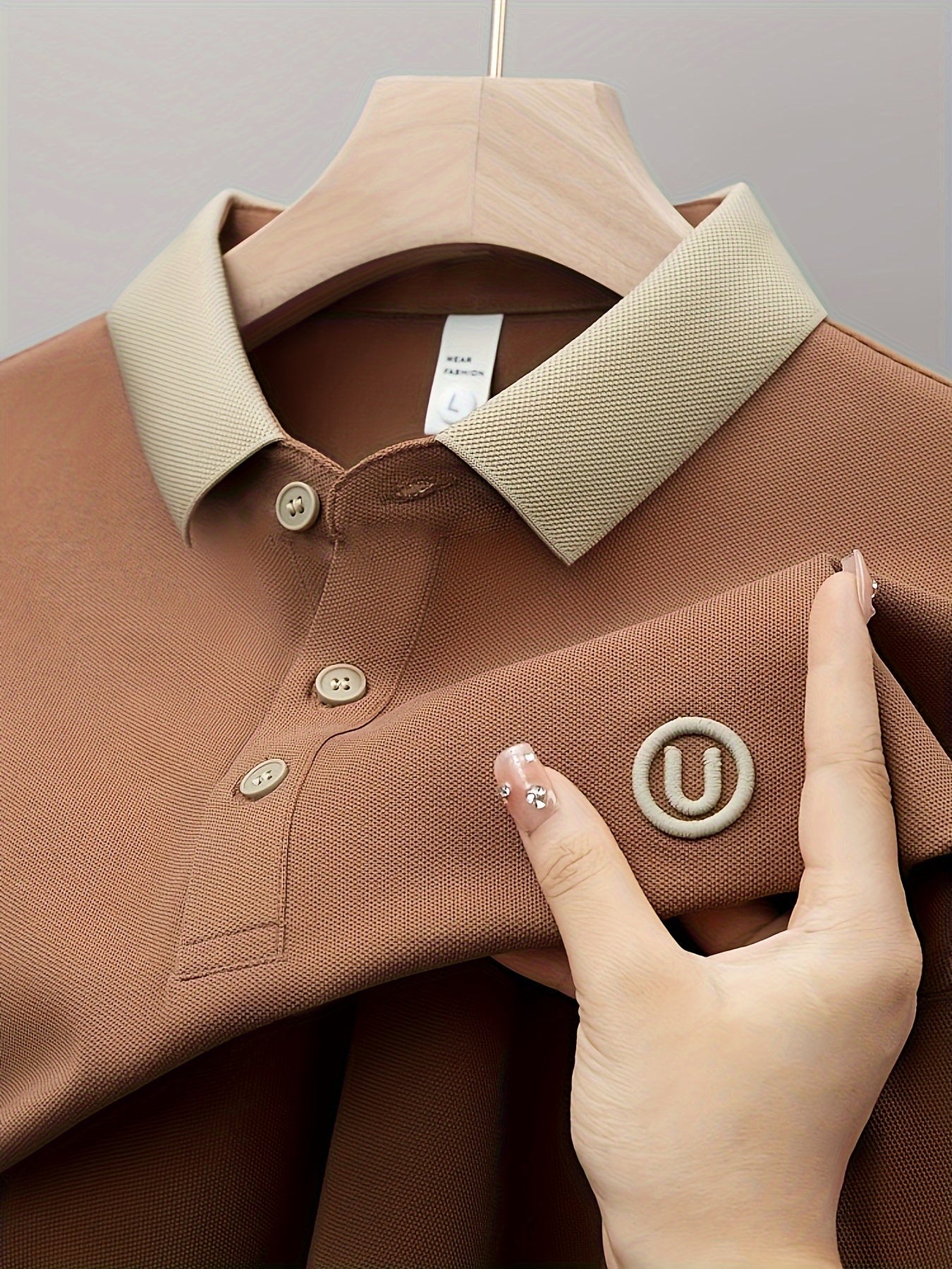 New Men'S Short-Sleeved Polo Shirt with a Collar, High-End Embroidery, Summer Solid-Color Top, T-Shirt, Half-Sleeve, Versatile Men'S Wear