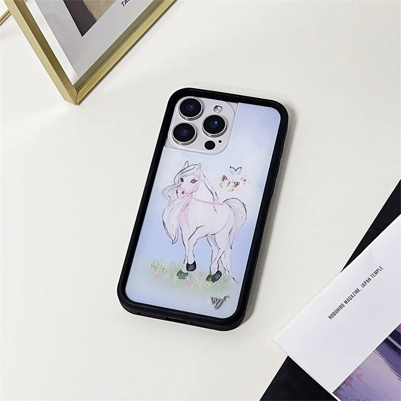 Wildflower XCX Coconut Sunset Phone Case iPhone Butterfly Pony Creative 12 13 Pro 14plus 15 Promax WF Moon Love 14 15 16promax