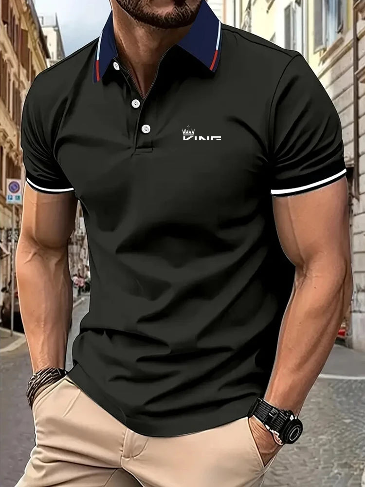 Mens Casual Polo Shirts Short Sleeve Fashion Classic Slim Fit T-Shirts