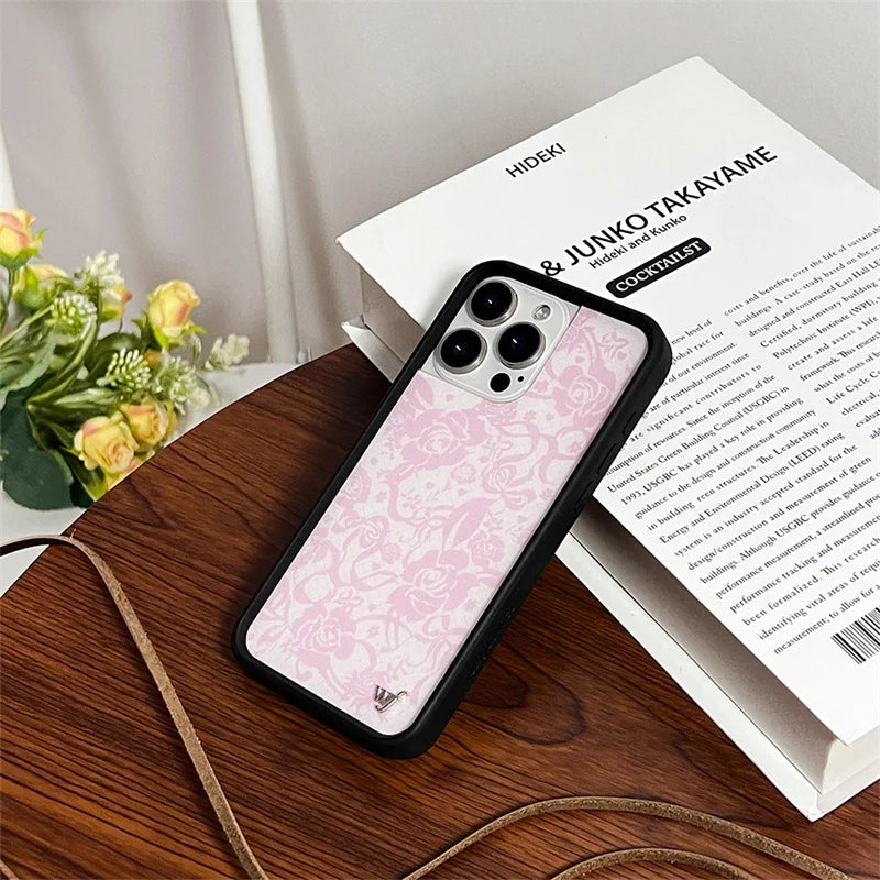 Wildflower 3D Girl Bear High Heels Phone case for iPhone 15 14 13 Pro Max 12 13 14pro 15pro WF Animal Cute cartoon cover bottom
