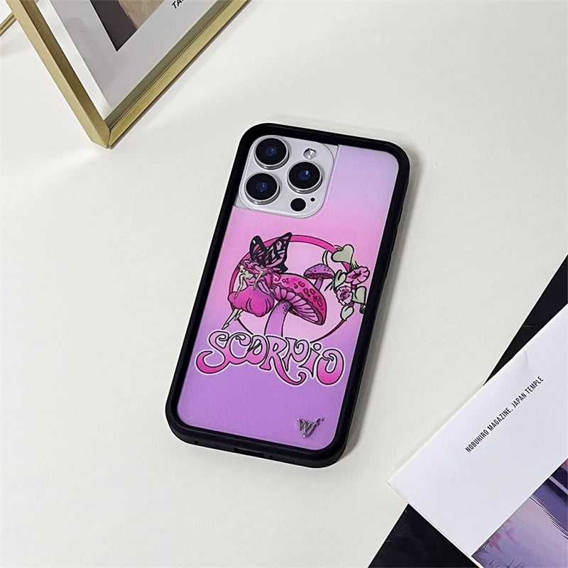 Wildflower XCX Coconut Sunset Phone Case iPhone Butterfly Pony Creative 12 13 Pro 14plus 15 Promax WF Moon Love 14 15 16promax