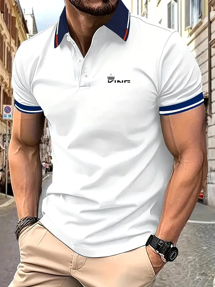 Mens Casual Polo Shirts Short Sleeve Fashion Classic Slim Fit T-Shirts