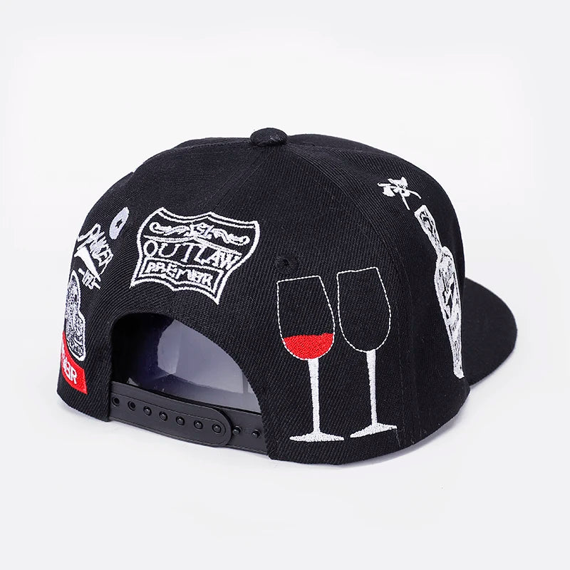 Acrylic Embroidered headwear outdoor casual sun baseball cap for man and women fashion new Hip Hop cap hat Female male