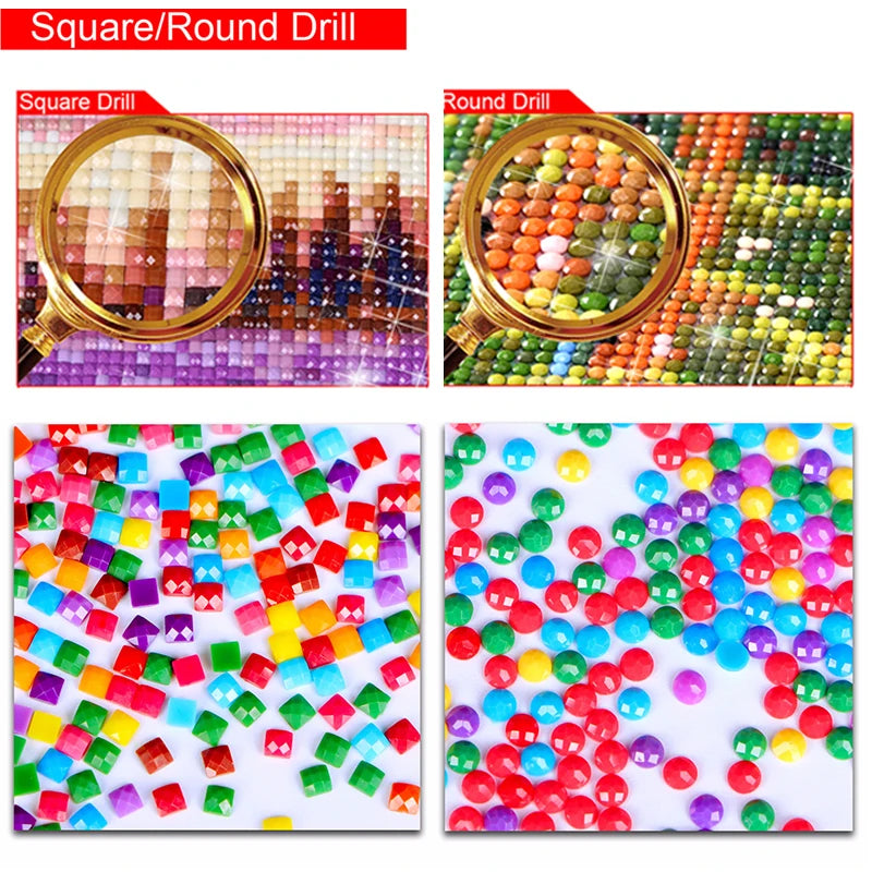 Diamond Embroidery Mosaic Horse Flower Home Decoration 5D Diy Diamond Painting Kits Animal Cross Stitch Crystal Picture Gift