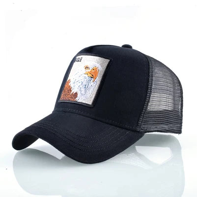 Embroidery Baseball Caps Men Eagle Snapback Hats For Women Fashion USA Hip Hop Bones Breathable Mesh Streetwear Trucker Cap