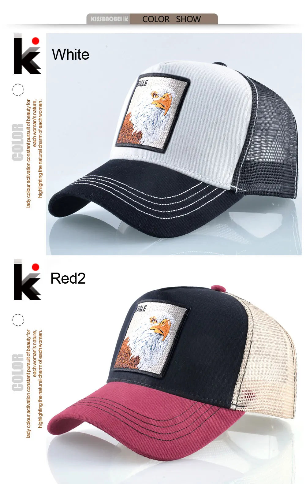 Embroidery Baseball Caps Men Eagle Snapback Hats For Women Fashion USA Hip Hop Bones Breathable Mesh Streetwear Trucker Cap