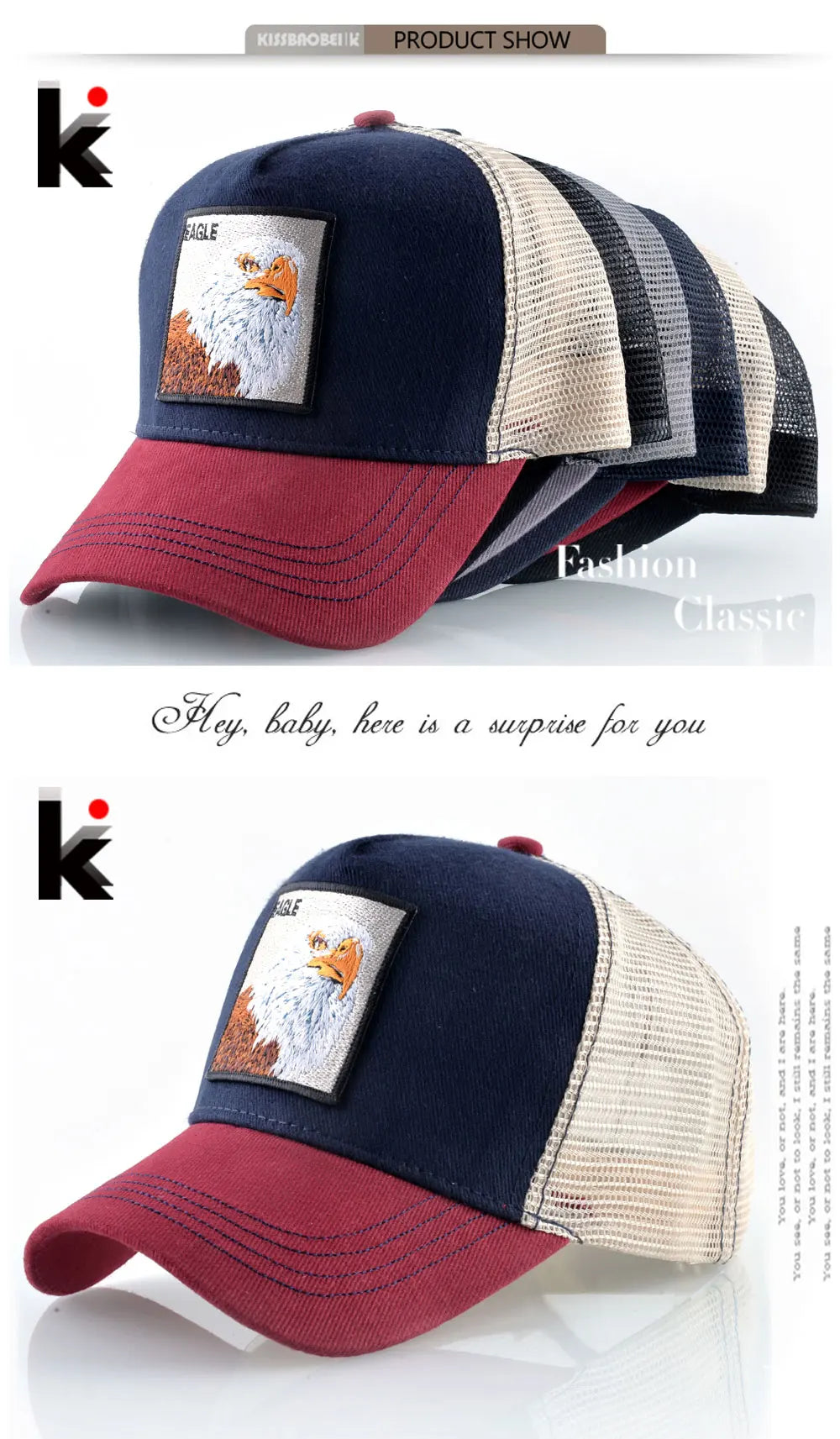Embroidery Baseball Caps Men Eagle Snapback Hats For Women Fashion USA Hip Hop Bones Breathable Mesh Streetwear Trucker Cap