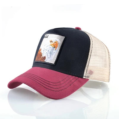 Embroidery Baseball Caps Men Eagle Snapback Hats For Women Fashion USA Hip Hop Bones Breathable Mesh Streetwear Trucker Cap