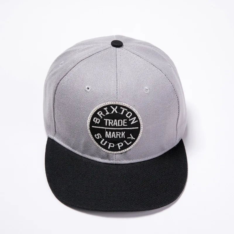 New Fashion Flat-Brimmed Baseball Cap Korean Hip Hop Snapback Cap Men Embroidery Letters All-match Sunshade Hat Women