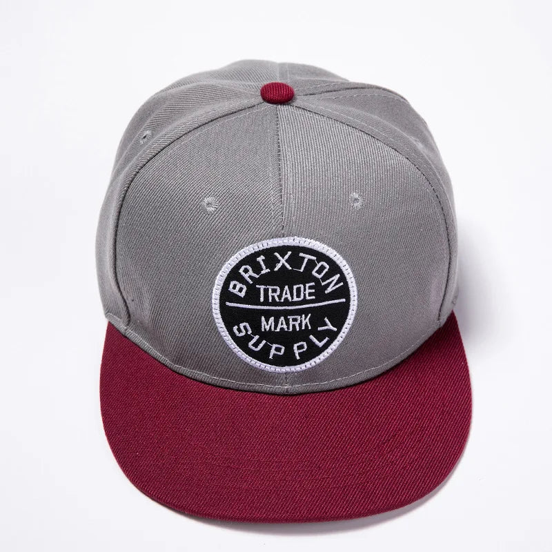 New Fashion Flat-Brimmed Baseball Cap Korean Hip Hop Snapback Cap Men Embroidery Letters All-match Sunshade Hat Women
