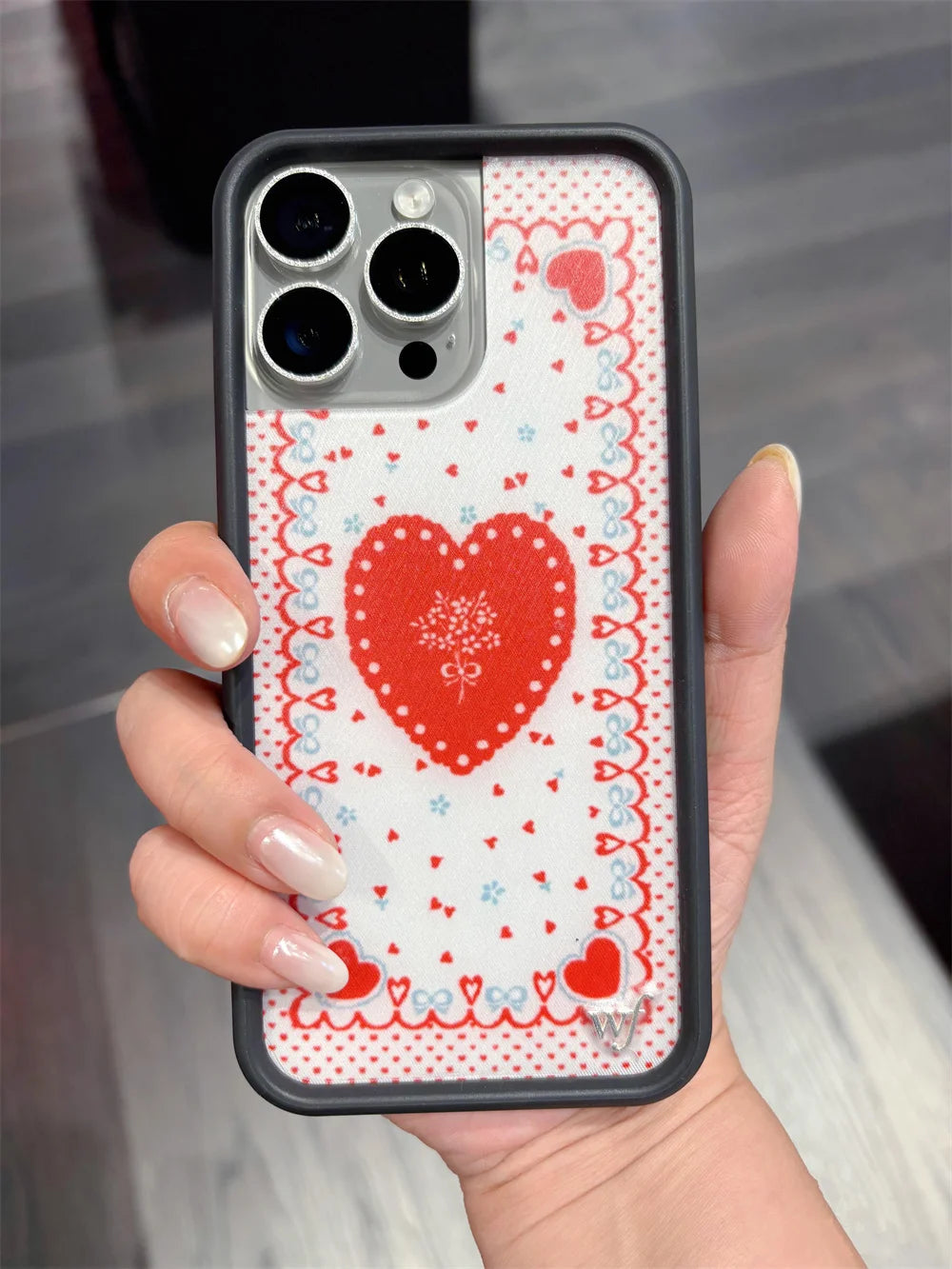 Wildflower strawberry Phone Case for iPhone 12 13 Pro 14 Pro 15 plus 16 promax Cover WF Leopard Print Cherry Cute Cartoon Cover