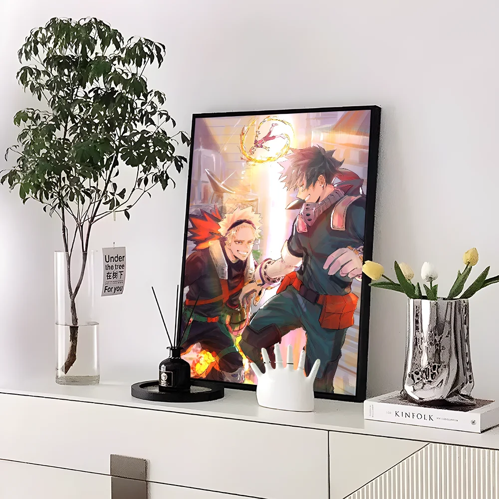 My Hero Academia Kaminari Denki Classic Anime Poster Fancy Wall Sticker for Living Room Bar Decoration Decor Art Wall Stickers