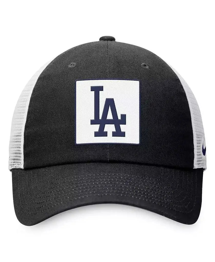 Nike | Men's Black Los Angeles Dodgers Rise Adjustable Trucker Hat