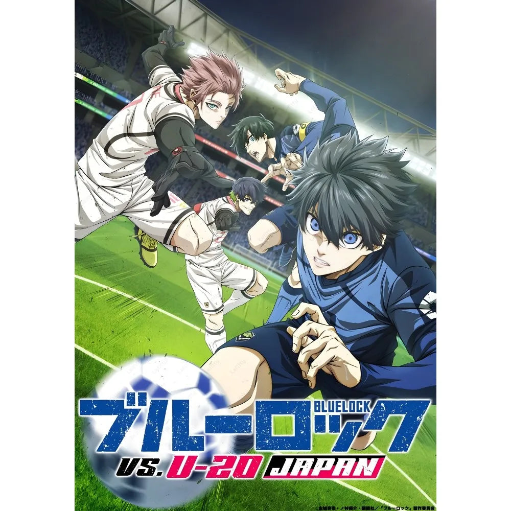 Anime B-BLUE LOCK Football Catoon Poster Corridor Wall Art Printing Waterproof Home Living Bed Room Decor