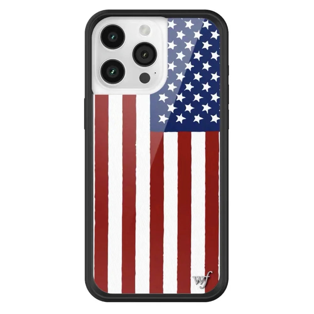 Wildflower Phone Case Cute strawberry for iPhone 15 Pro 16 plus 16 14 13 Pro Max 12 WF National flag Deer swan Cartoon Cover