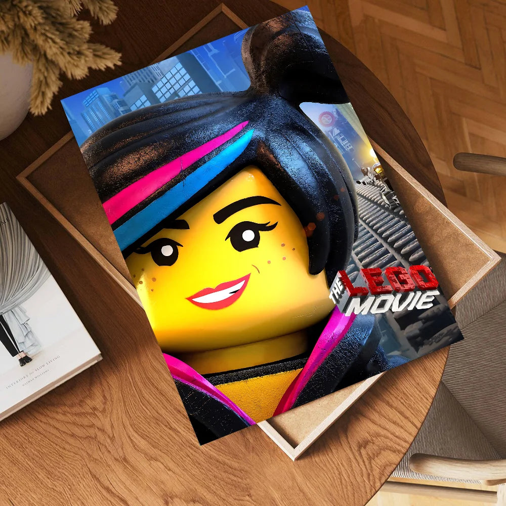Abstract Funny L-Legos Anime Posters Sticky HD Quality Wall Art Retro Posters for Home Room Wall Decor