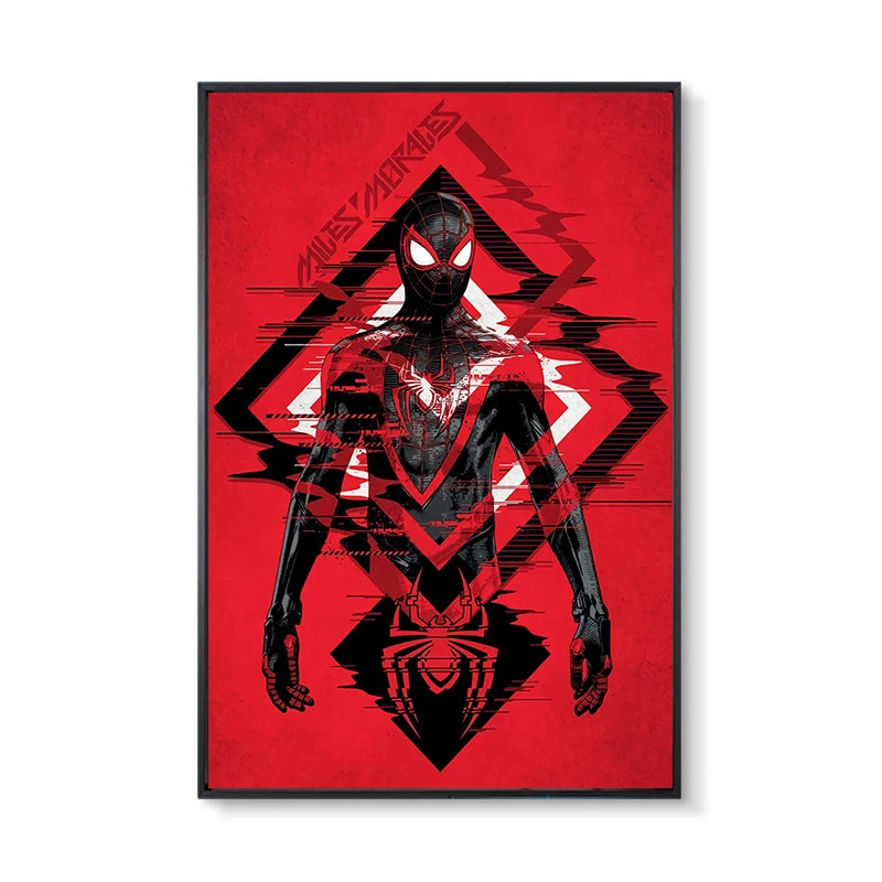Marvel Super Hero Decorative Painting Anime Spider Man Art Poster Retro American Film Mural Home Childrens Room Wall Decor Print