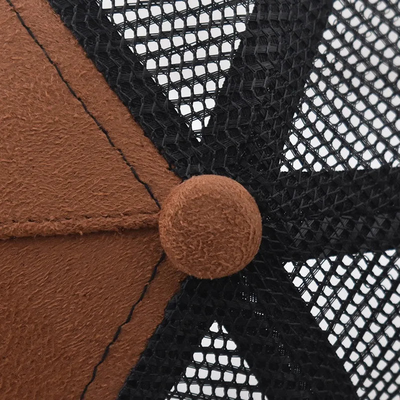 SLECKTON Custom Logo High-quality Suede Mesh Baseball Hat Letter Embroidery Brand Design Outdoor Sport Cap Wholesale Fashion