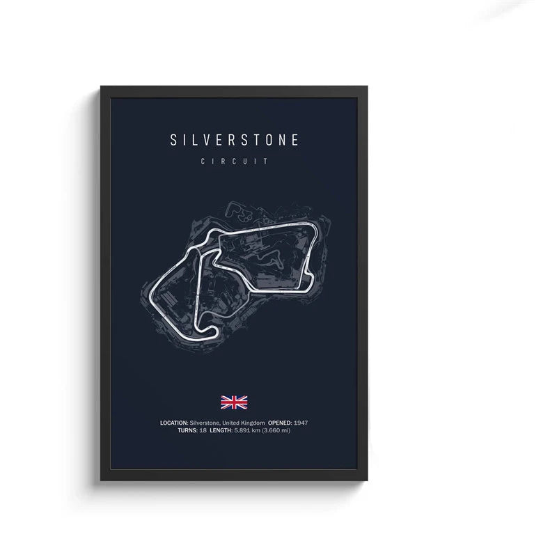 Formula 1 Internationa Track Circuit Canvas Painting F1 Wall Art Nordic Poster Aesthetic Motorsport Race Picture For Home Decor