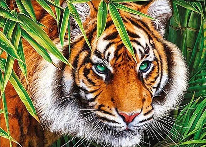 Full Round Diamond Painting Animal Tiger Butterfly 5D DIY Landscape Diamond Embroidery Cross Stitch Kit Handmade Gift Home Decor