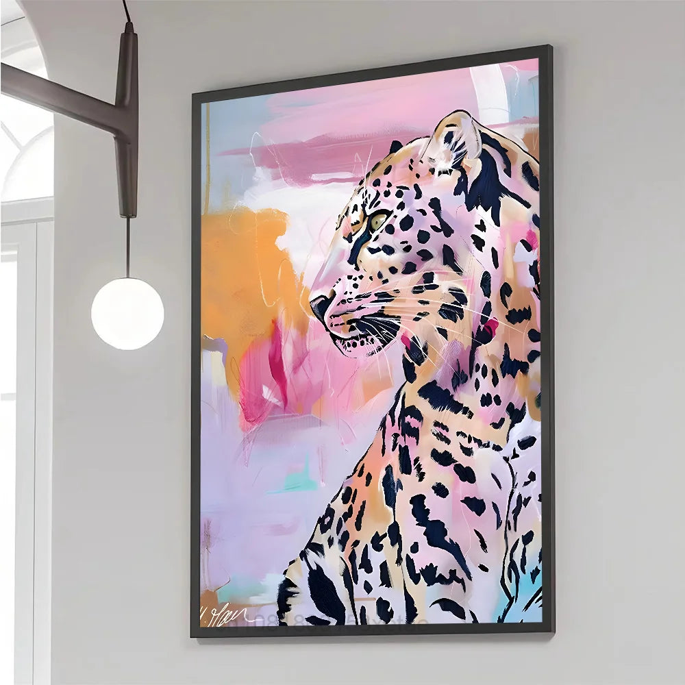 Colorful Bathtub Animal Tiger Zebra Black Cat Aesthetic Poster Paper Print Home Bedroom Entrance Cafe Art Painting Decoration