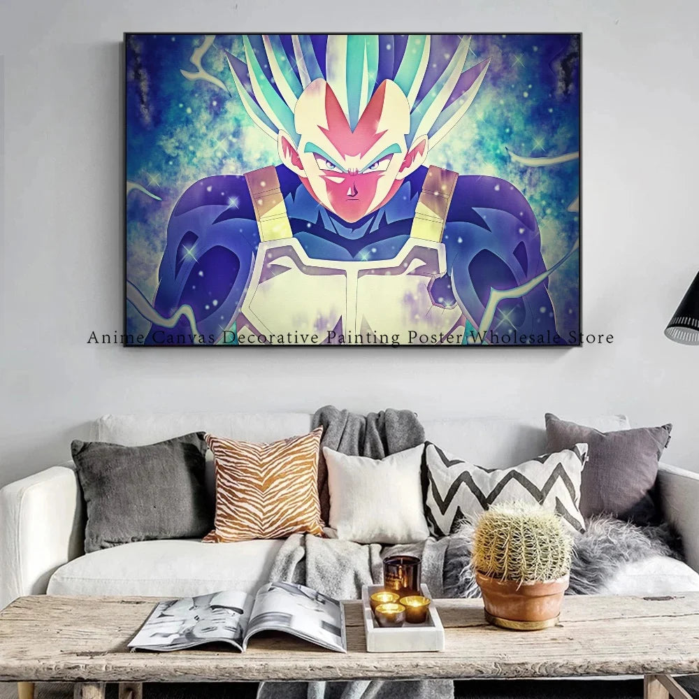 Dragon Ball Anime Character Goku Poster Canvas Painting Suitable for Fashion Home Room Wall Decor Mural Christmas Children Gift