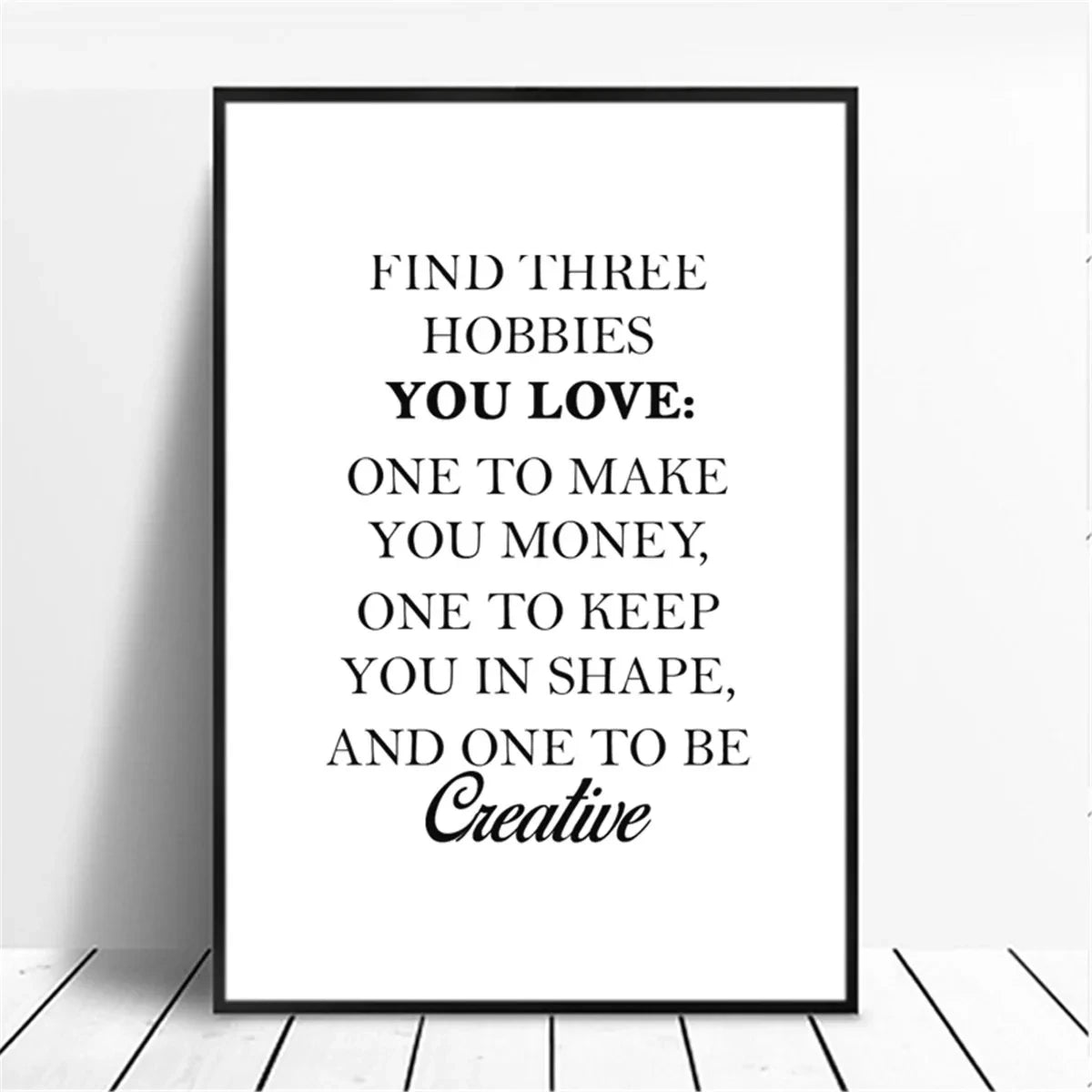 Canvas Painting Positive Energy Phrases Motivational Words Quote Poster Black and White Minimalist Wall Art Pictures Home Decor