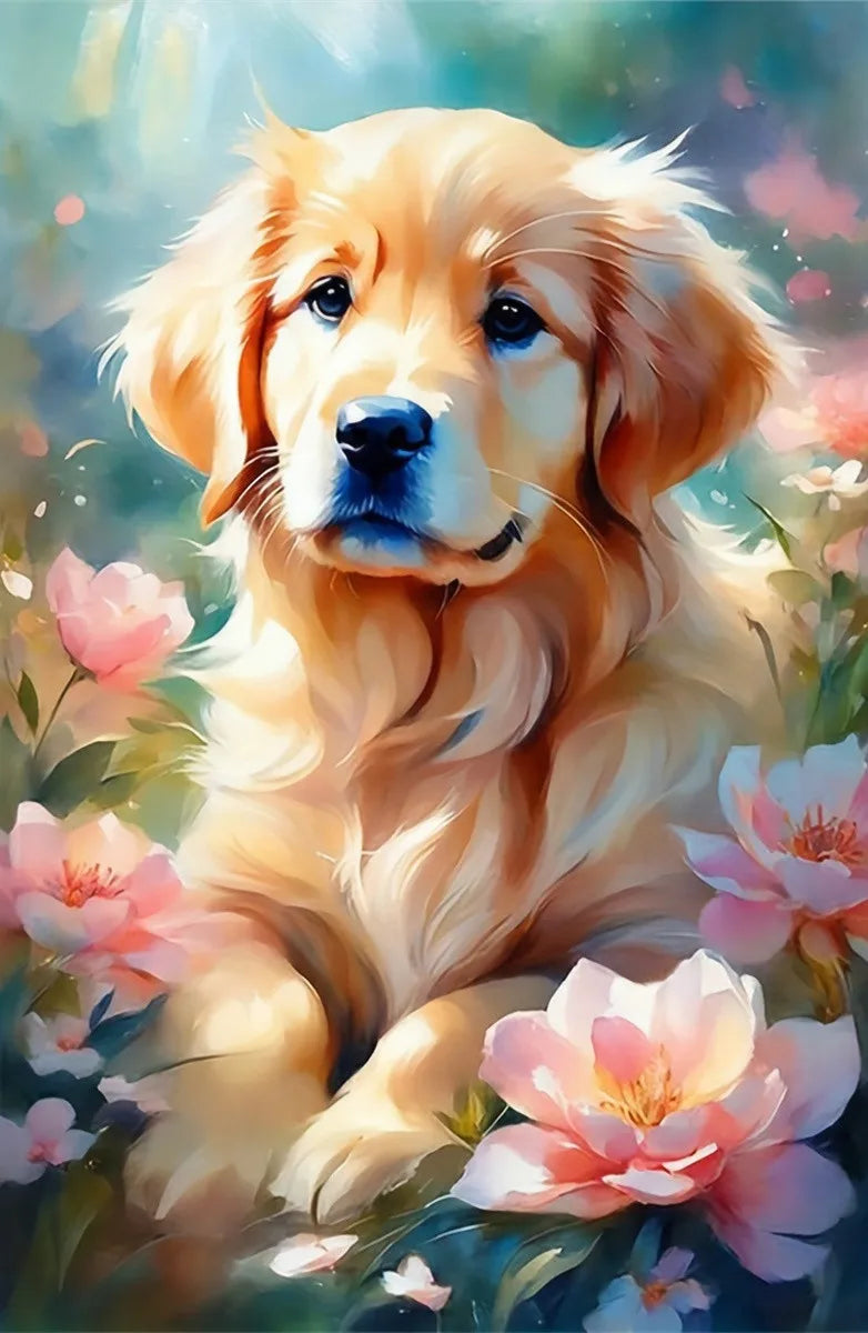 Diamond Painting Kit Dog Animal Gift Picture Of Rhinestones 5d DIY Cross Stitch Round Drill Embroidery 30x40cm Home Decor