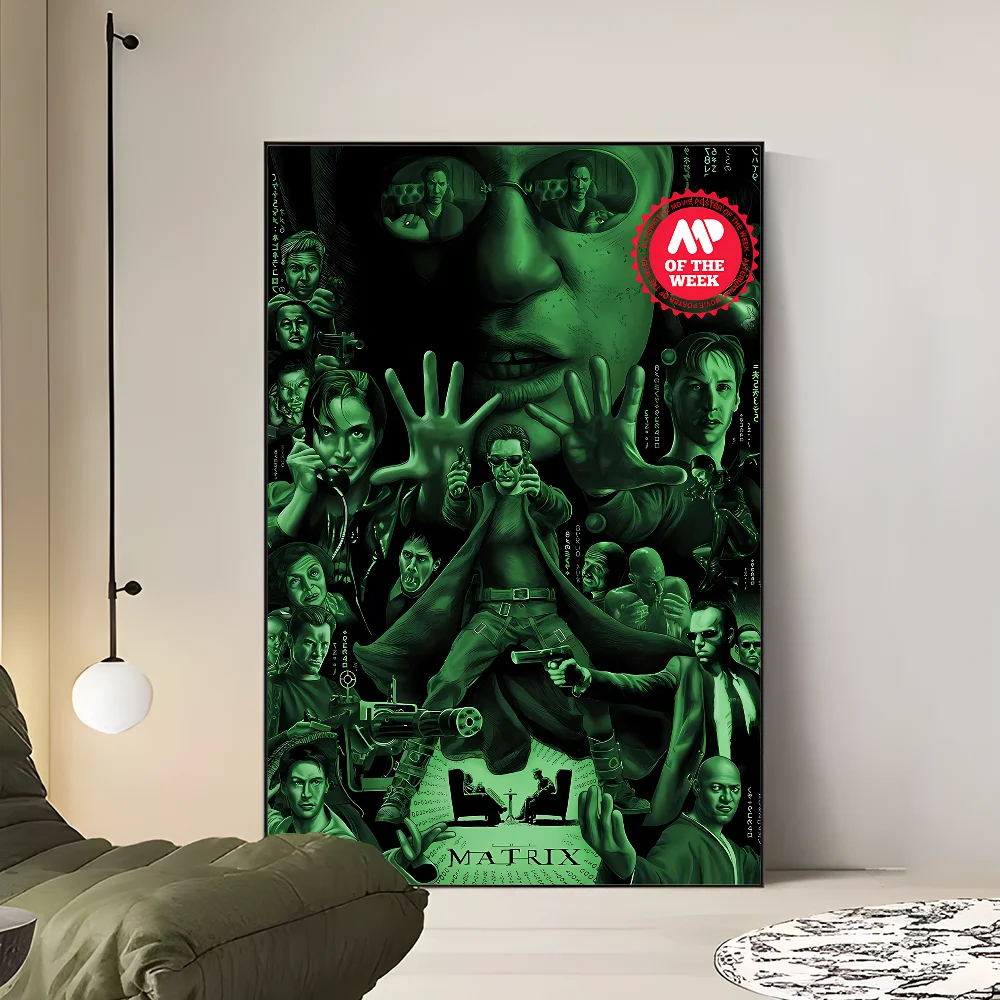 The Matrix Movie Sticky HD Wall Art Posters for Home Kawaii Room Decor Anime Posters Sticky HD Quality Retro for Home
