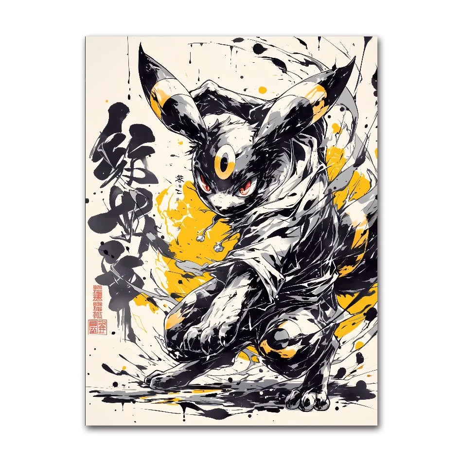 Anime Figures Pokemon Ink Painting Painting Canvas Painting Posters and Prints Wall Art Picture for Living Room Children Gift