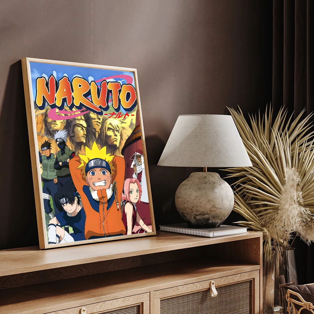 Anime Naruto Self-adhesive Art Poster Whitepaper Sticker DIY Room Bar Cafe Wall Decor