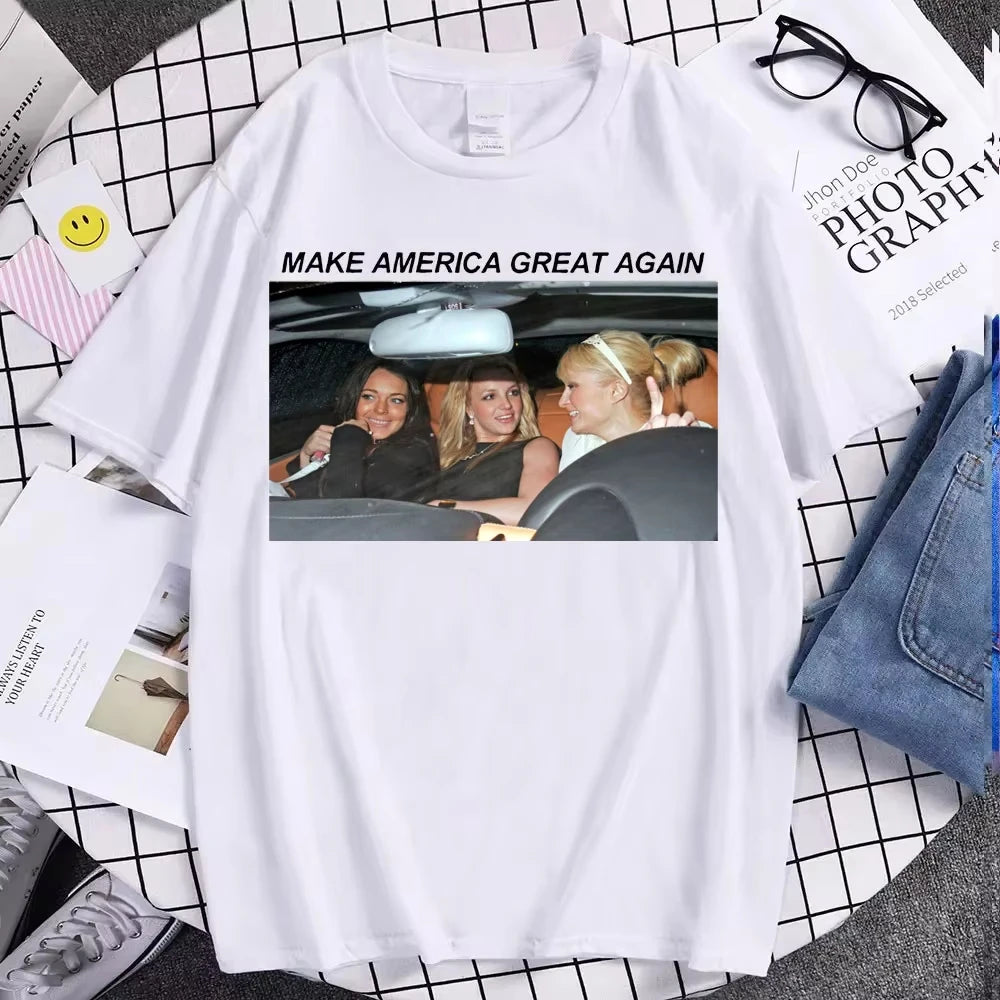 Funny Britney Make America Great Again T Shirt High Quality Cotton Tees Fashion Summer Casual Tops Unsiex T-shirts Streetwear