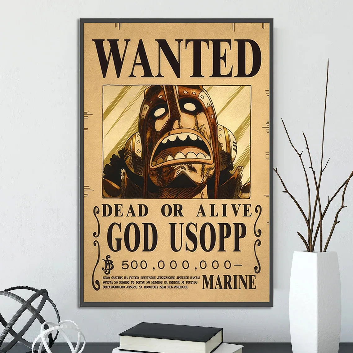 One Piece Self-adhesive Poster Bounty Order Luffy Wallpapr Ace Figures Nami Home Decoration Painting Anime Zoro Wall Art Sanji