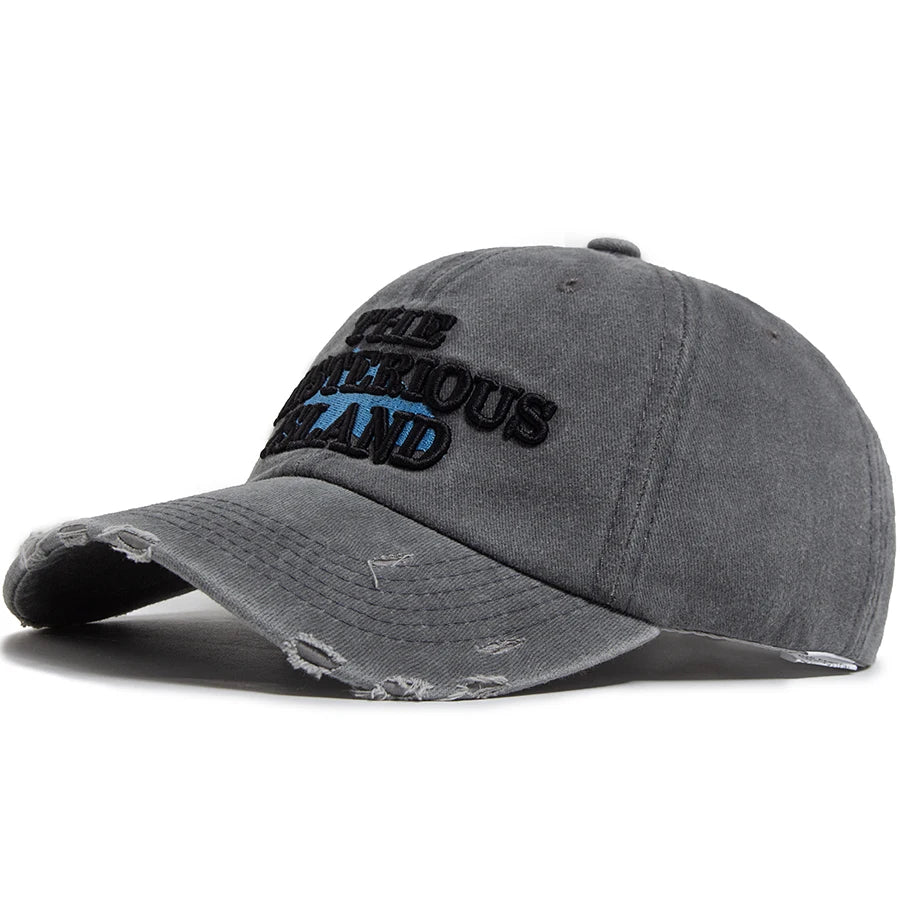 The Mysterious Island Letter Baseball Cap For Men Cotton Fashion Casual Snapback Women Vintage Hat Visor Hip Hop Caps Unisex