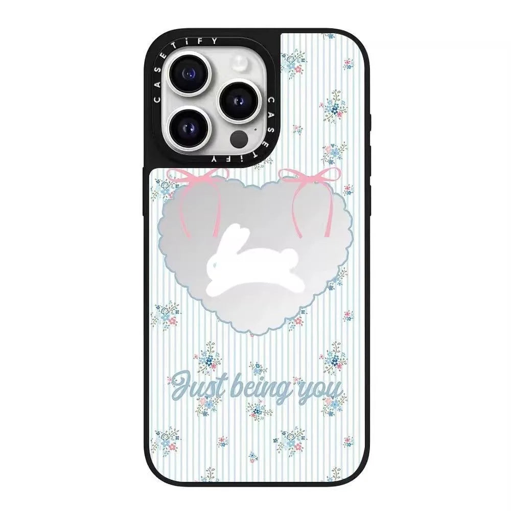 for CASETi collaboration floral love rabbit Apple iPhone 16 ProMax phone case 15141312