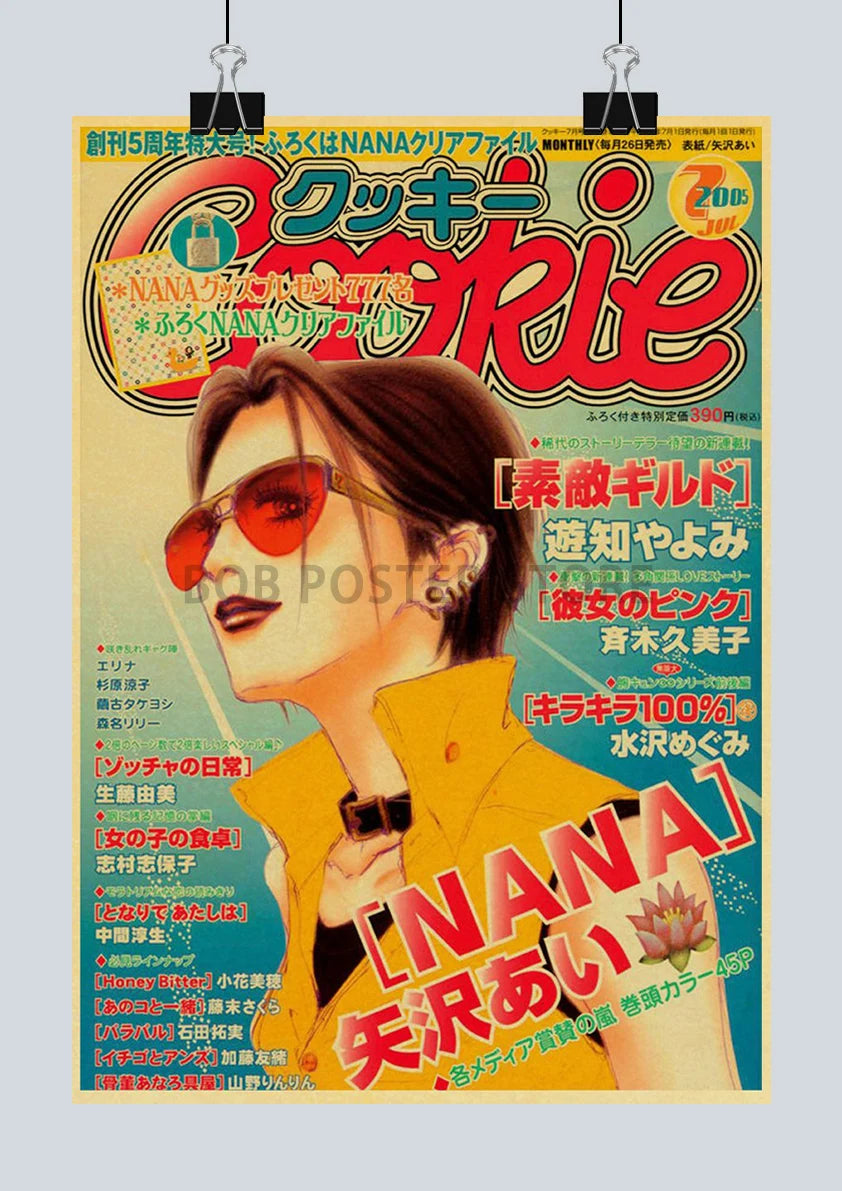 Japan Anime NANA Posters Retro Kraft Paper Sticker Poster 2021 Arrivals Bar Cafe Decor Nostalgia Gift Funny Prints Wall Painting