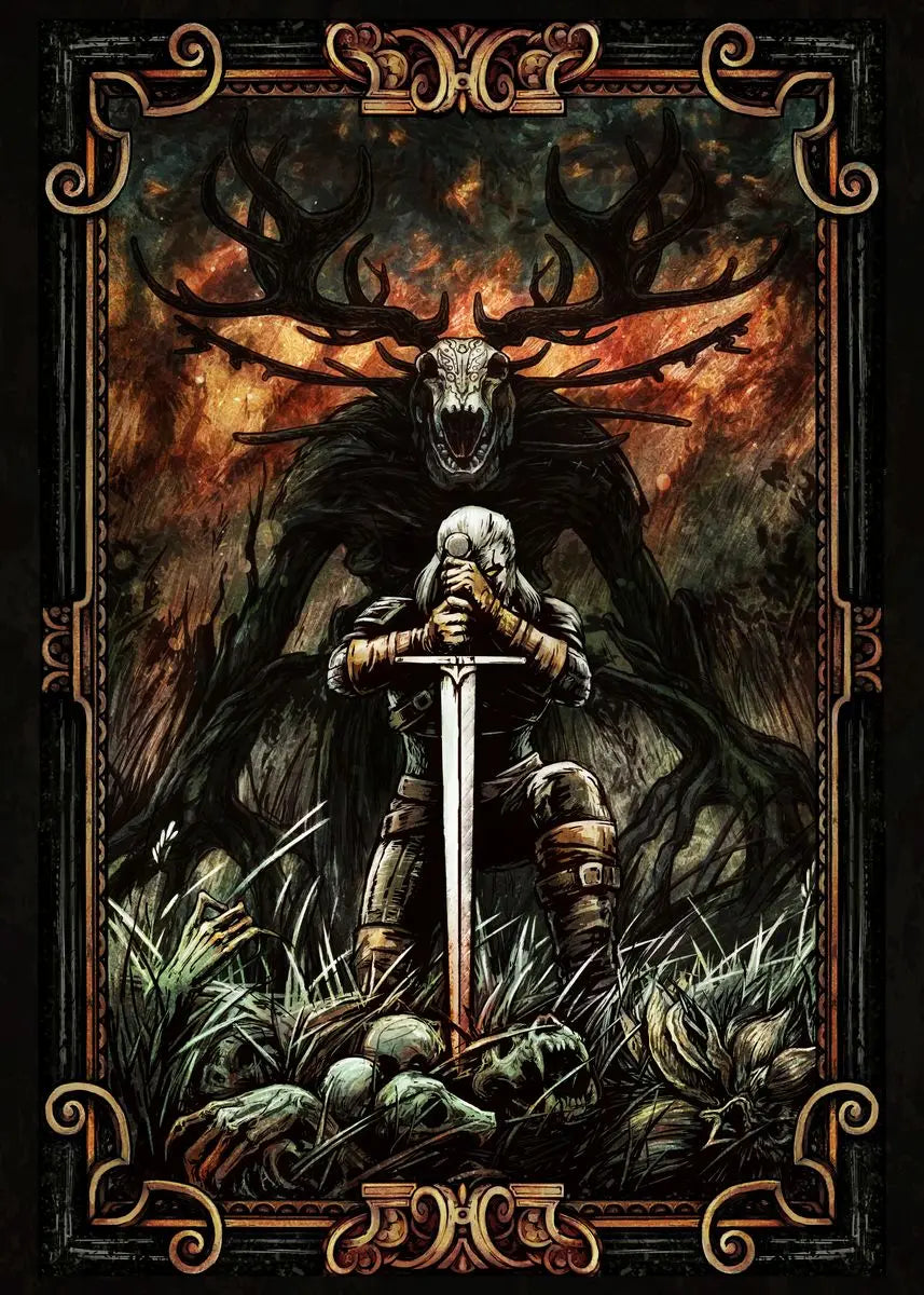 Witch Wolf Swallow G-Gwent Characters Movie Poster Canvas Painting Posters and Prints Wall Pictures For Living Room Home Decor