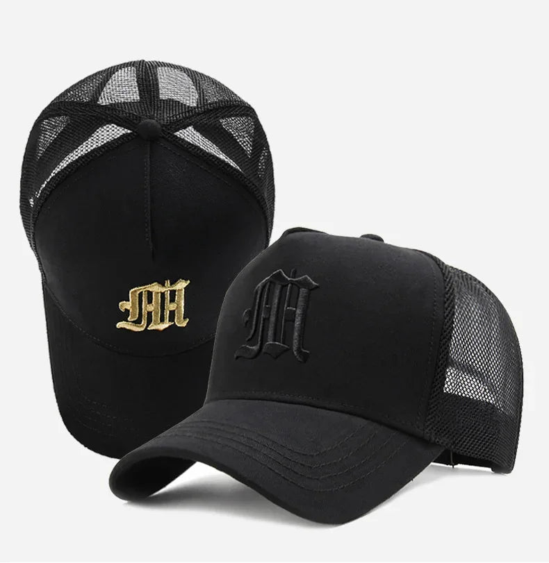 New Men's Large Size 65cm High Top Baseball Cap Tide Big Head Summer Thin Mesh Breathable Trucker Cap Embroidery Sun Hat Women
