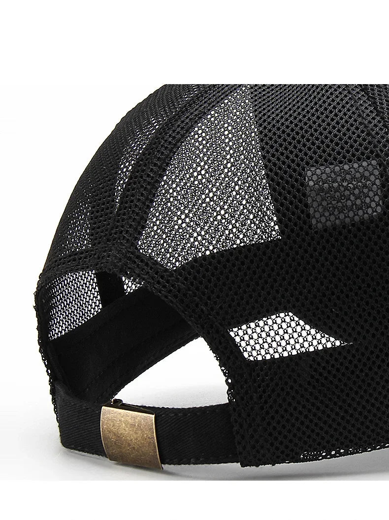 New Men's Large Size 65cm High Top Baseball Cap Tide Big Head Summer Thin Mesh Breathable Trucker Cap Embroidery Sun Hat Women