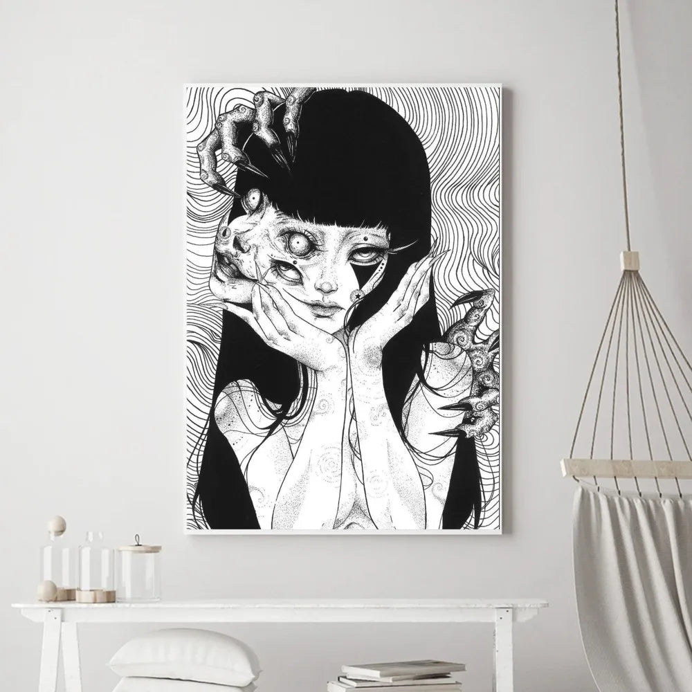 Japan Anime Junji Ito Poster Prints Poster Wall Painting Bedroom Living Room Wall Bar Restaurant