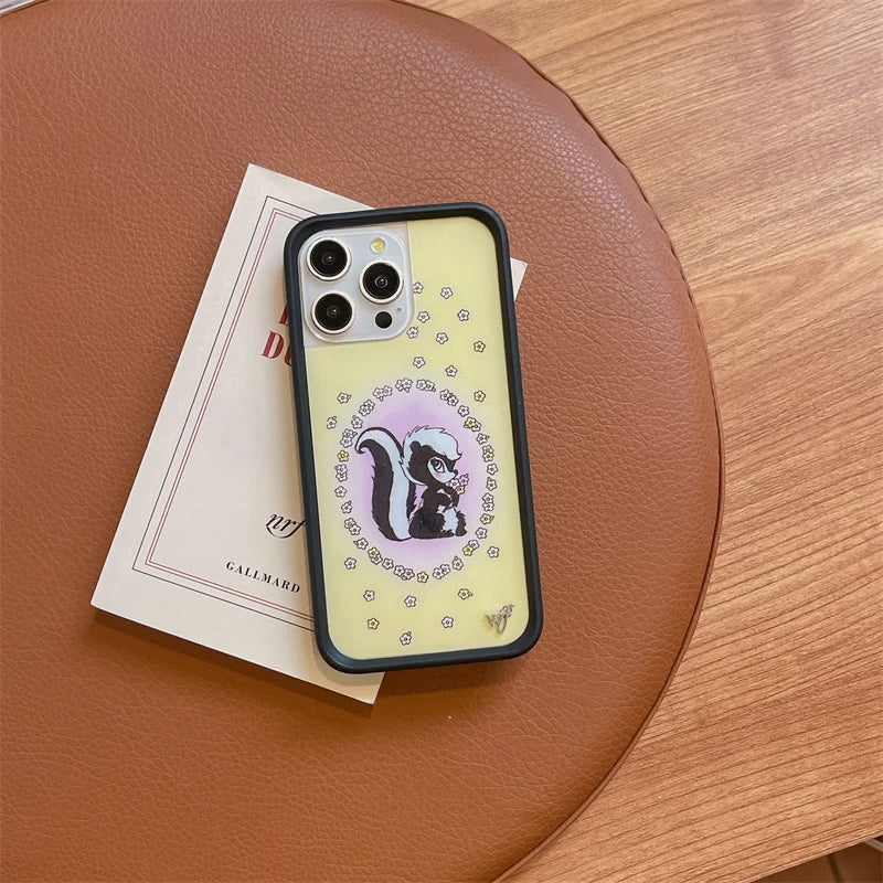 Wildflower 3D Kittens Camo Fox Phone Case for iPhone 16 15 14 13 12 Pro Max Plus 16pro Little Stinker WF Meow Cute Cover Funda