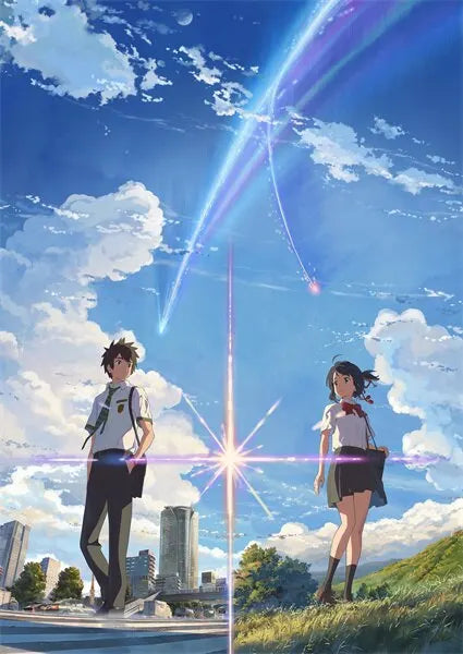 Makoto Shinkai Anime Poster Set Weathering With You Your Name She and Her Cat Retro Japanese Style Wall Decor for Home