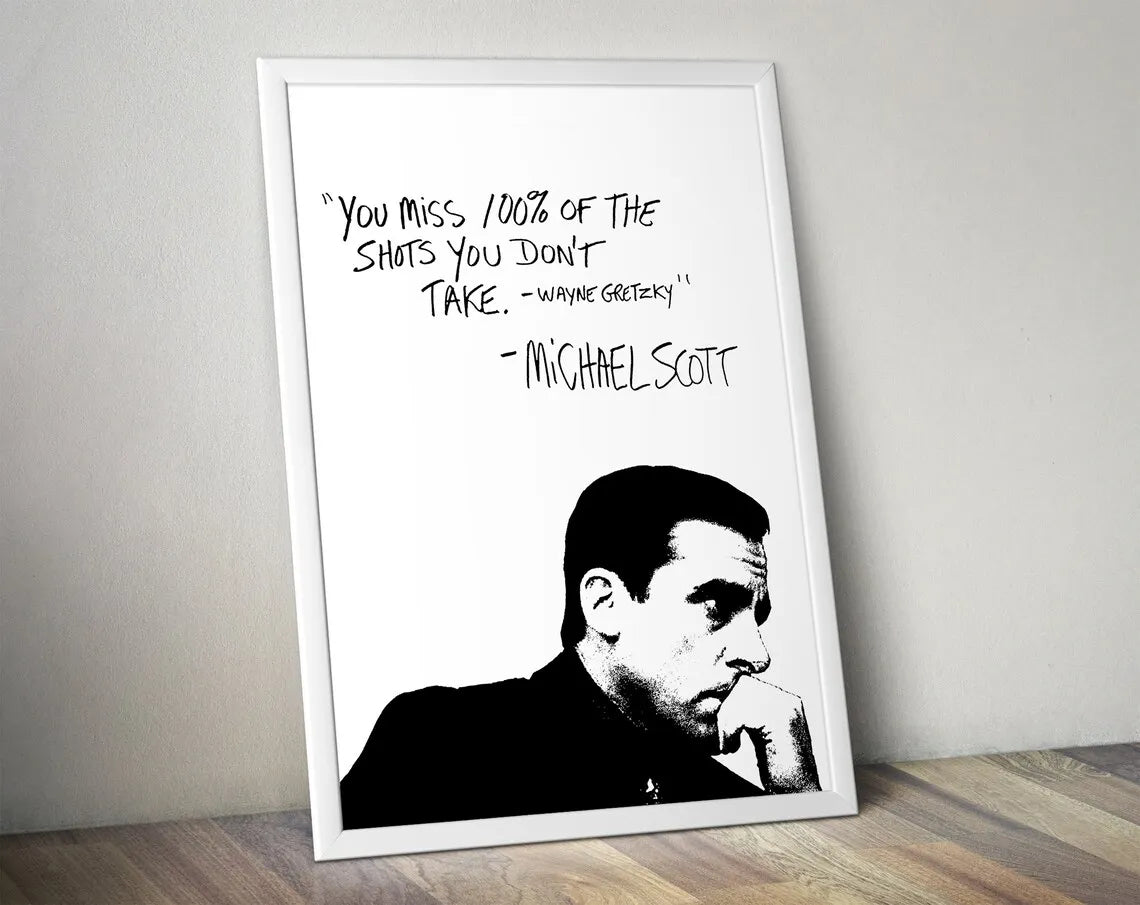 The Office Classic Tv Show Michael Scott Motivational Quotes Poster Canvas Painting Wall Art Pictures Office Home Decor Gift